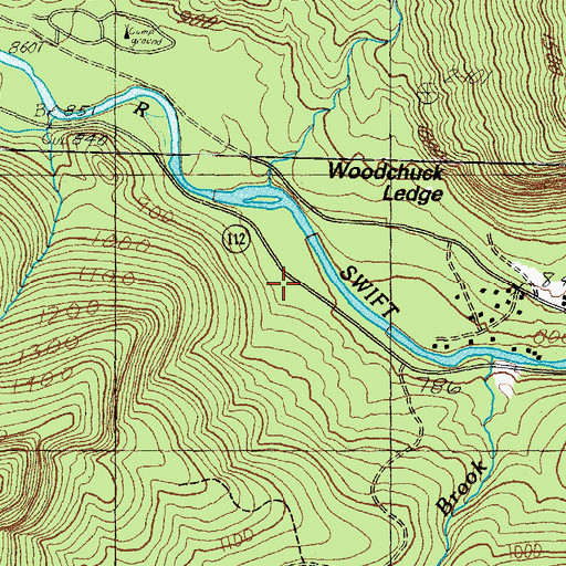 Topographic Map of Blackberry Crossing Campground, NH