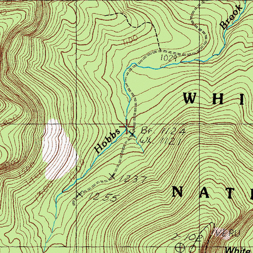 Topographic Map of Ellen Falls, NH