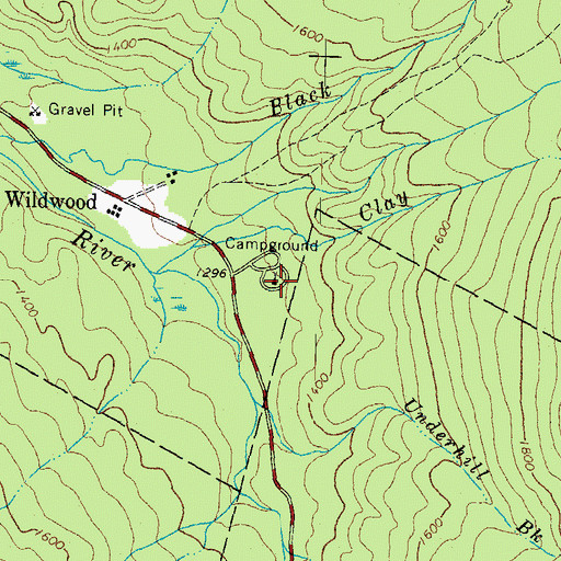 Topographic Map of Wildwood Campground and Picnic Area, NH