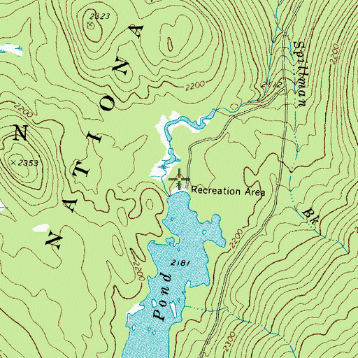 Topographic Map of Long Pond Picnic Ground, NH