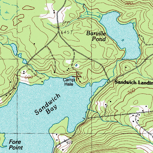 Topographic Map of Camp Hale, NH