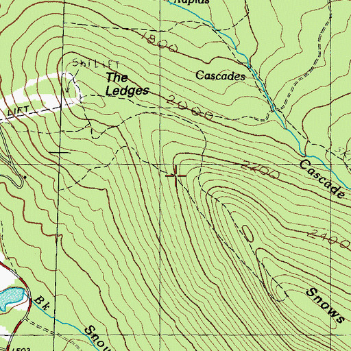 Topographic Map of Snow Mountain Trail, NH