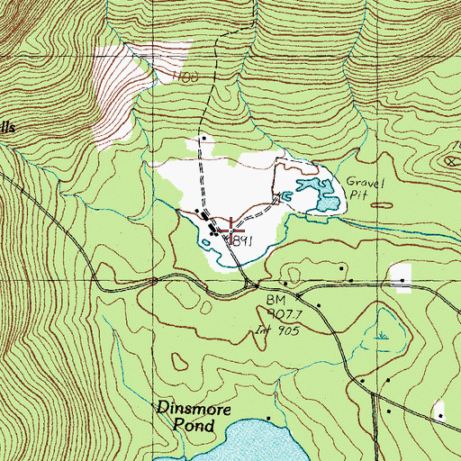 Topographic Map of Mead Wilderness Base Organization Camp, NH