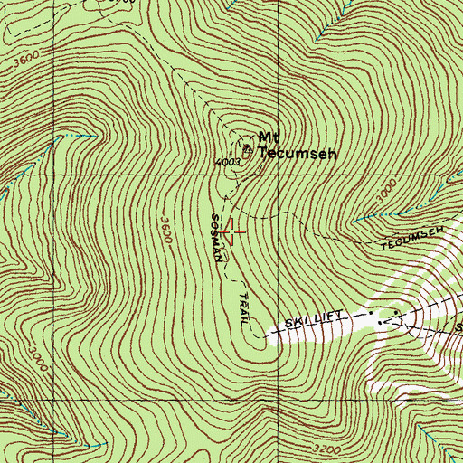 Topographic Map of Sosman Trail, NH