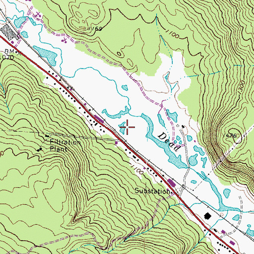 Topographic Map of Dead River Pond, NH