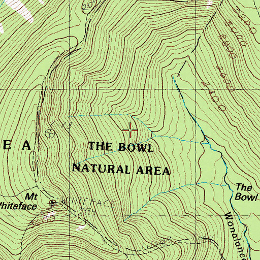 Topographic Map of The Bowl Natural Area, NH