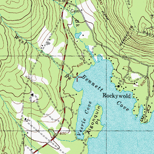 Topographic Map of West Brook, NH