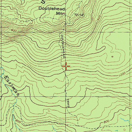 Topographic Map of Doublehead Trail, NH
