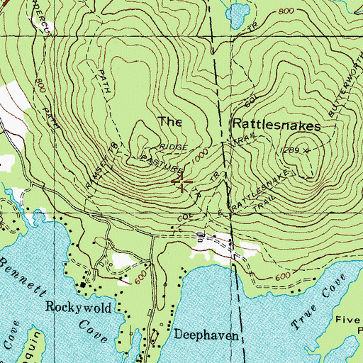 Topographic Map of Pasture Trail, NH