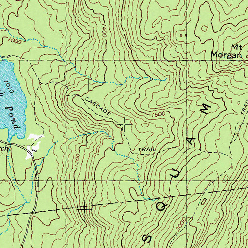 Topographic Map of Cascade Trail, NH