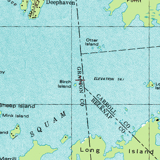 Topographic Map of Birch Island, NH