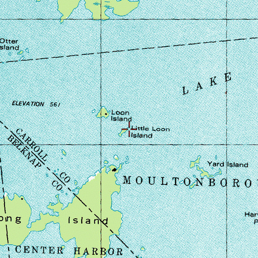 Topographic Map of Little Loon Island, NH