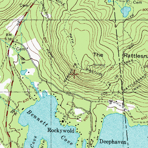 Topographic Map of Ramsey Trail, NH