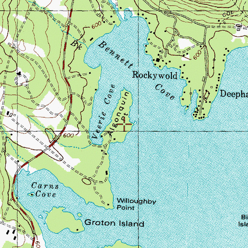 Topographic Map of Algonquin Point, NH