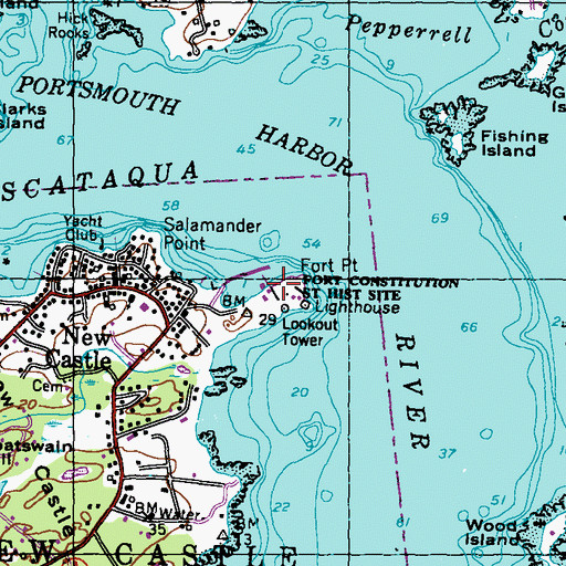 Topographic Map of Fort Constitution (historical), NH