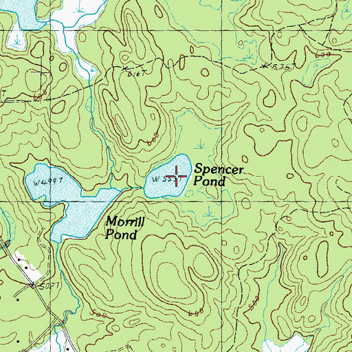 Topographic Map of Spender Pond, NH