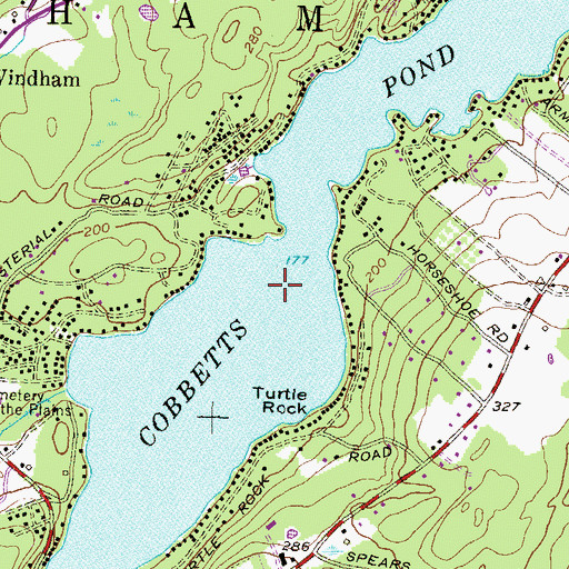 Topographic Map of Cobbetts Pond, NH