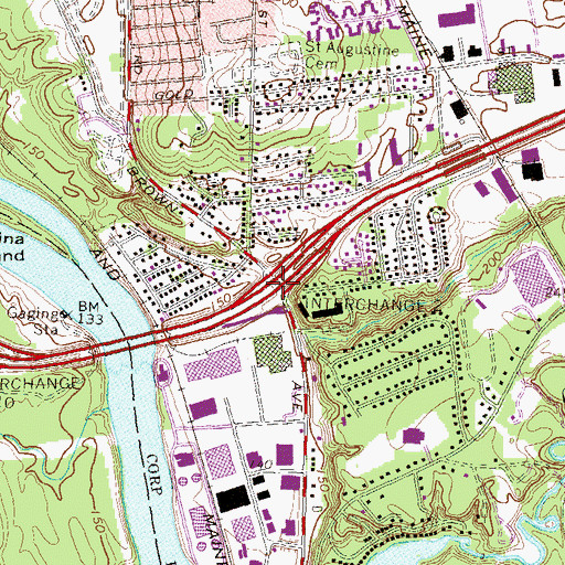 Topographic Map of Interchange 2, NH