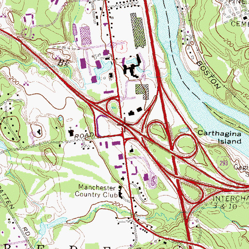Topographic Map of Interchange 4, NH