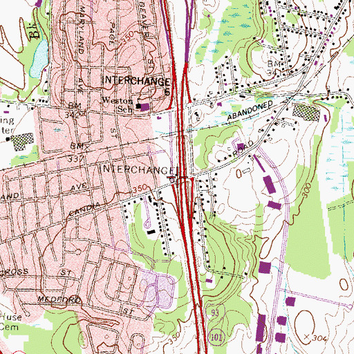 Topographic Map of Interchange 6, NH