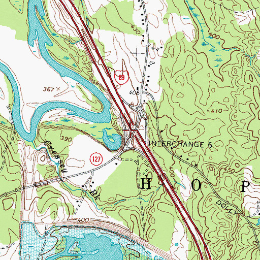 Topographic Map of Interchange 6, NH