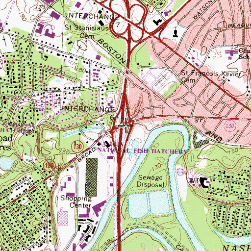Topographic Map of Interchange 6, NH