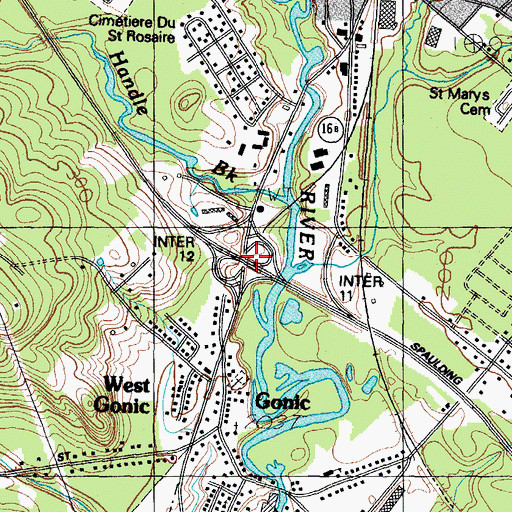 Topographic Map of Interchange 7, NH