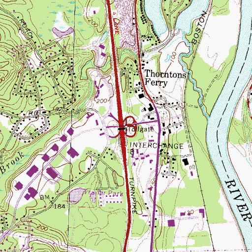 Topographic Map of Interchange 8, NH