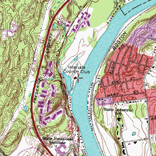 Topographic Map of Intervale Country Club, NH