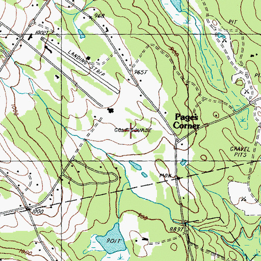 Topographic Map of Lake Sunapee Golf Course, NH
