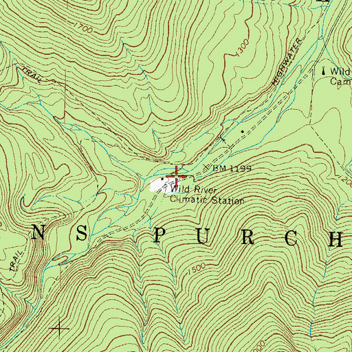 Topographic Map of Wild River Climatic Station, NH