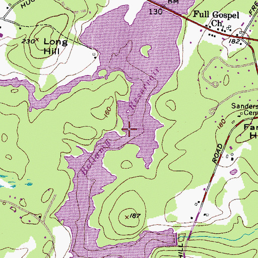 Topographic Map of Bellamy Reservoir, NH