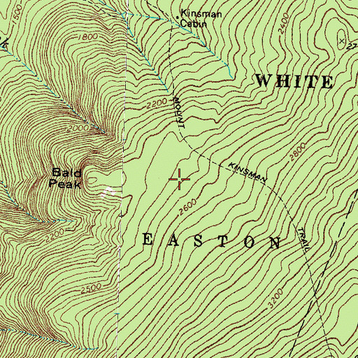 Topographic Map of Kinsman Cabin, NH