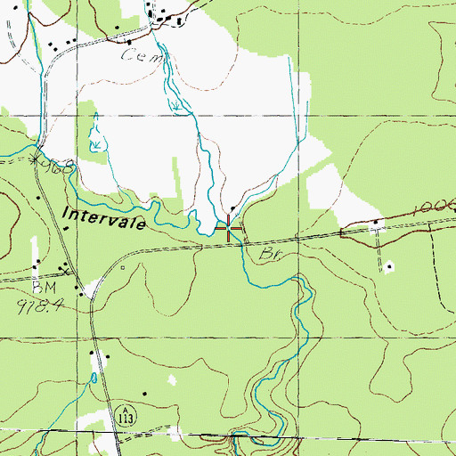 Topographic Map of Captain Neal Brook, NH