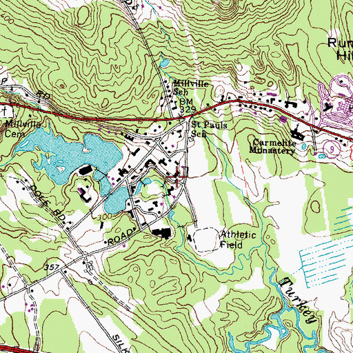 Topographic Map of WSPS-FM (Concord), NH