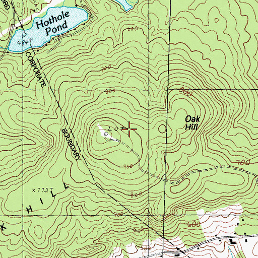 Topographic Map of WJYY-FM (Concord), NH