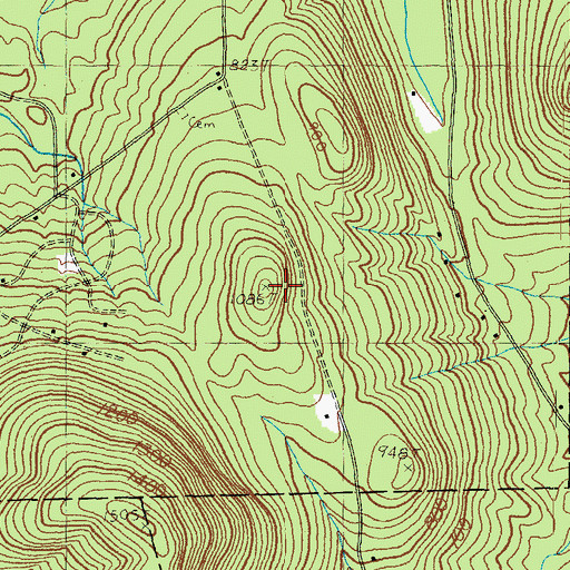 Topographic Map of WMLY-FM (Conway), NH