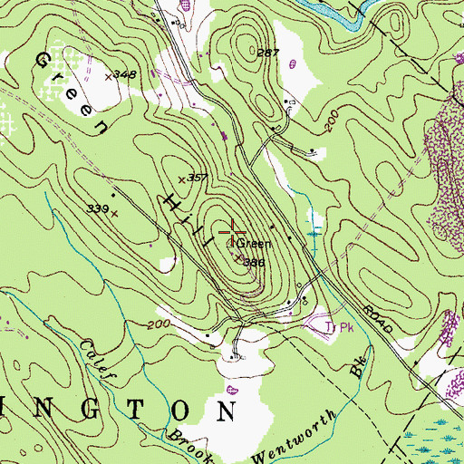 Topographic Map of WOKQ-FM (Dover), NH