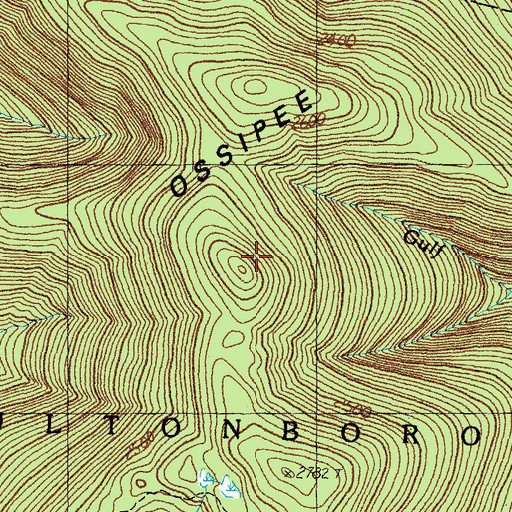 Topographic Map of WNHX-FM (Moultonborough), NH