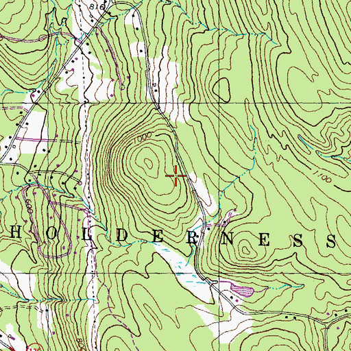 Topographic Map of WPNH-FM (Plymouth), NH