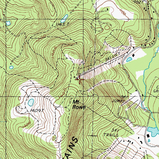 Topographic Map of WLKZ-FM (Wolfeboro), NH