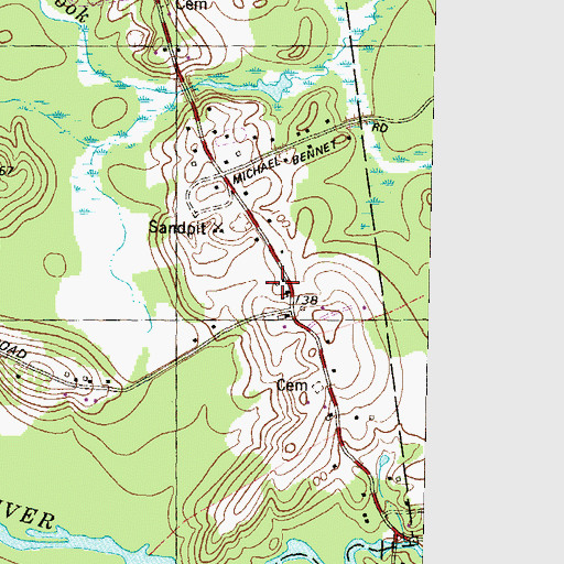 Topographic Map of Winterwood Airport, NH