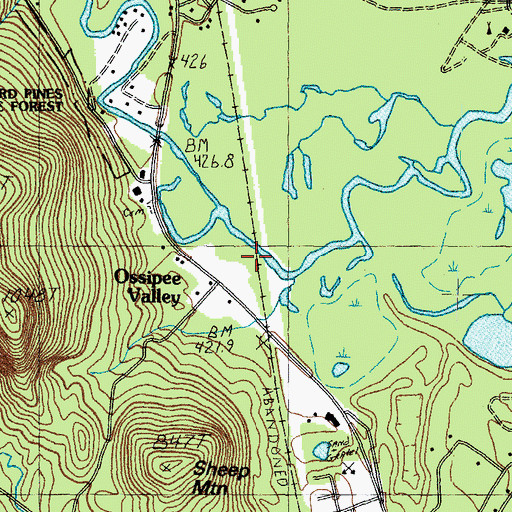 Topographic Map of Meaders Heliport, NH
