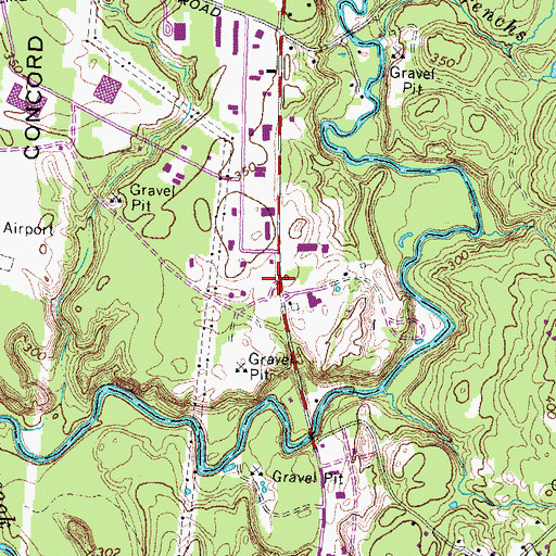 Topographic Map of Waste Heliport, NH