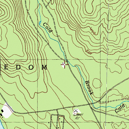 Topographic Map of White Mountain Gateway Airport (historical), NH