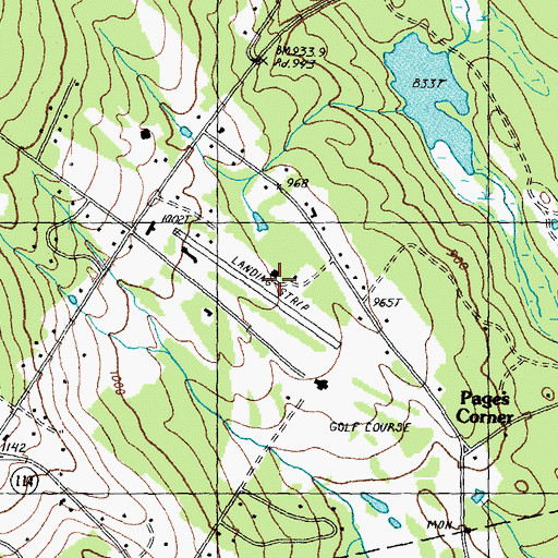 Topographic Map of Eagles Nest Airport, NH