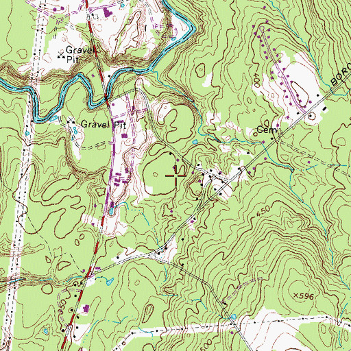 Topographic Map of Brigham Heliport, NH