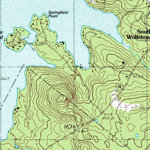 Topographic Map of Springfield Point Heliport, NH