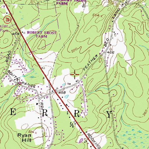 Topographic Map of WDER-AM (Derry), NH