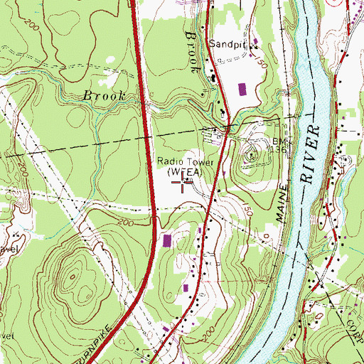 Topographic Map of WFEA-AM (Manchester), NH